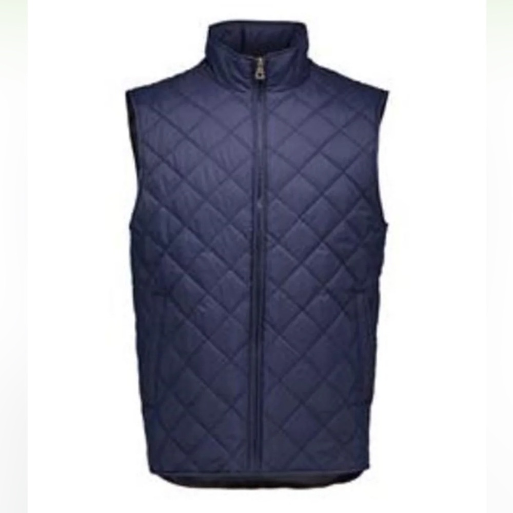 Original Weatherproof Vintage Navy Blue Puffer Quilted Vest, size S